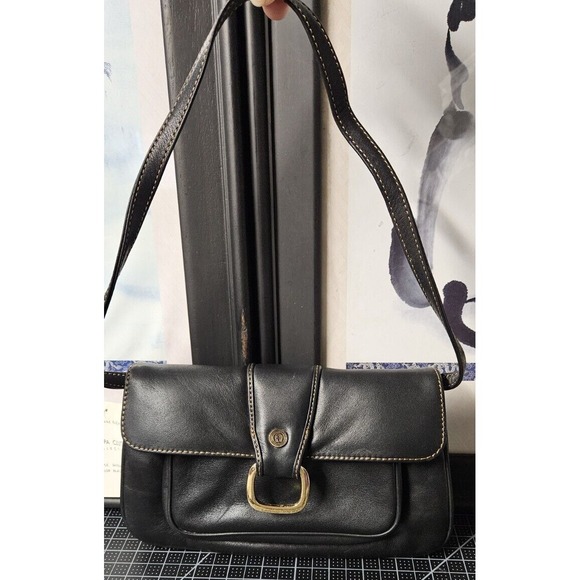 vintage ETIENNE AIGNER‎ NAPPA CLUTCH COLLECTION BLACK SADDLE BAG
